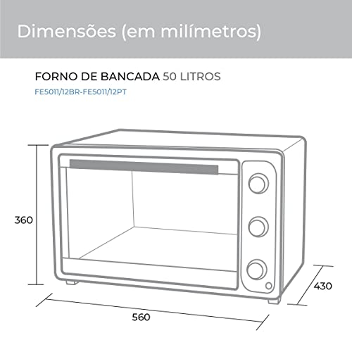 Forno Elétrico 50 Litros Preto 220V - SUGGAR - FE5012PT