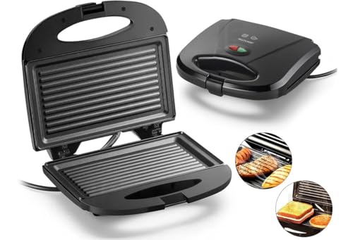 Sanduicheira Minigrill Gourmet 220V com 750W Chapa Dupla e com Revestimento Antiaderente Preta Multilaser - CE044