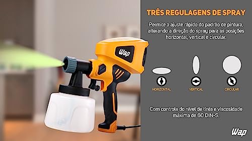 WAP Pistola de Pintura WAP EPP400 com Regulagem de Spray 900ml 400W 127V