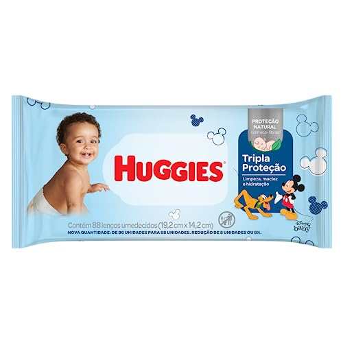 Huggies Lenço Umedecido Tripla Proteção Regular 88 unidades