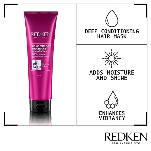 Redken Máscara de Tratamento Color Extend Magnetics | Para Cabelos Coloridos | Promove uma cor radiante, maior força e condicionamento | 250ml