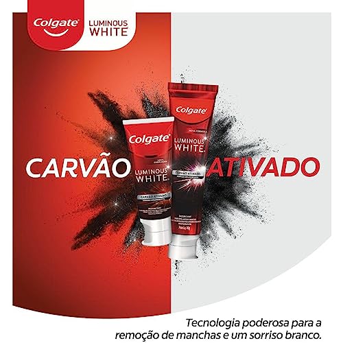 Colgate Creme Dental Clareador Luminous White Carvão Ativado 140G