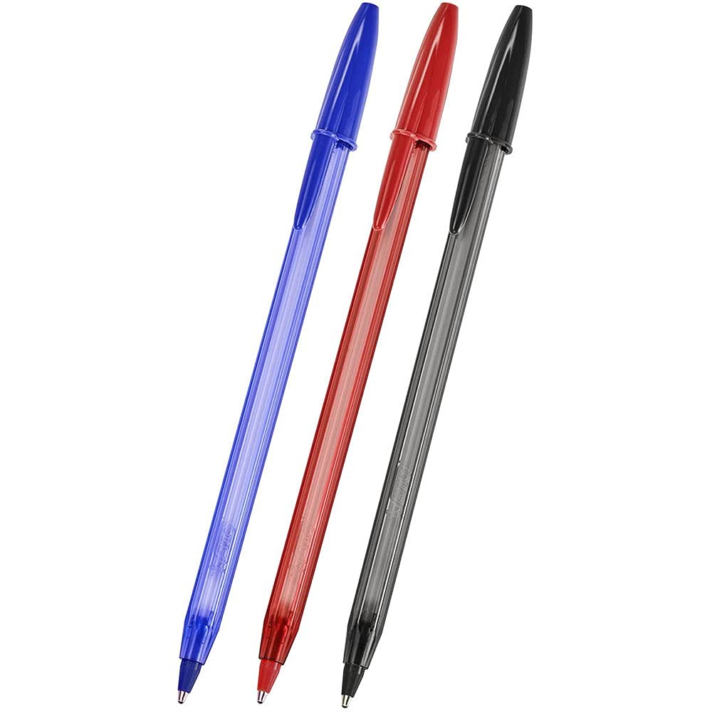 Canetas Coloridas Bic Cristal Fashion 12 Cores Vibrantes, Ponta Esferográfica Média de 1.2mm, Escrita Suave e Cores Vibrantes
