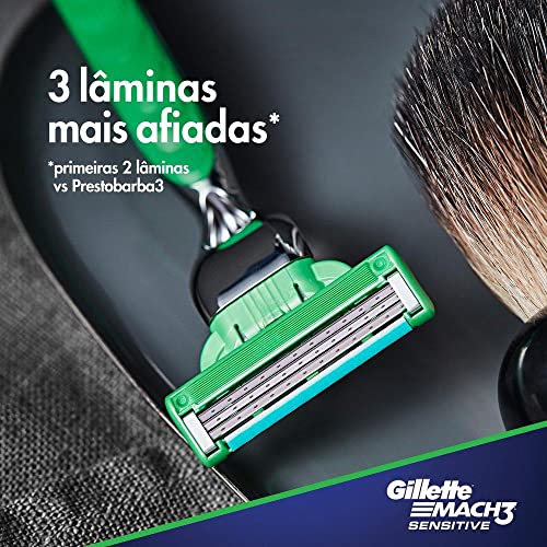 Gillette Aparelho De Barbear Mach3 Sensitive + 9 Cargas
