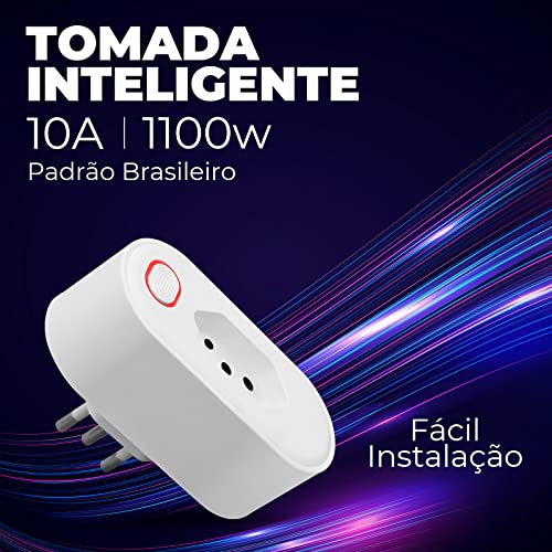 EKAZA TOMADA INTELIGENTE 10A, WI-FI, COMPATIVEL COM GOOGLE ASSISTENTE E ALEXA – T206