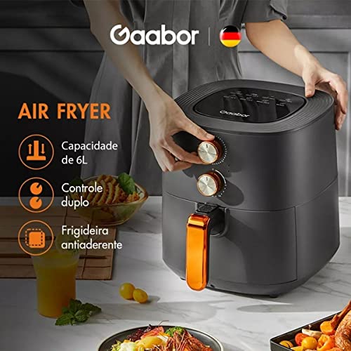 Fritadeira Elétrica Air Fryer 6l Gaabor 1400w Jumbo Tamanho Família 127v