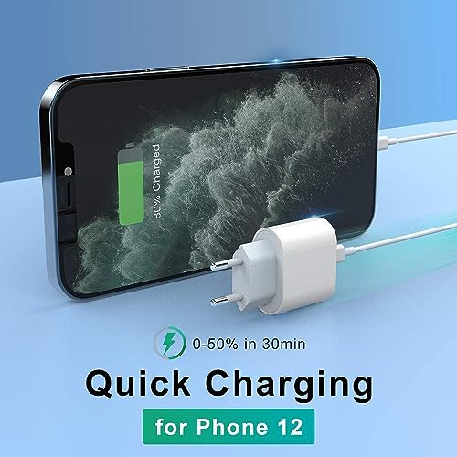 Kit Carregador para iPhone Turbo 30W e Cabo USB Tipo-C PD Compatível com iPhone 11 12 13 14 PRO PLUS PRO MAX/iPad