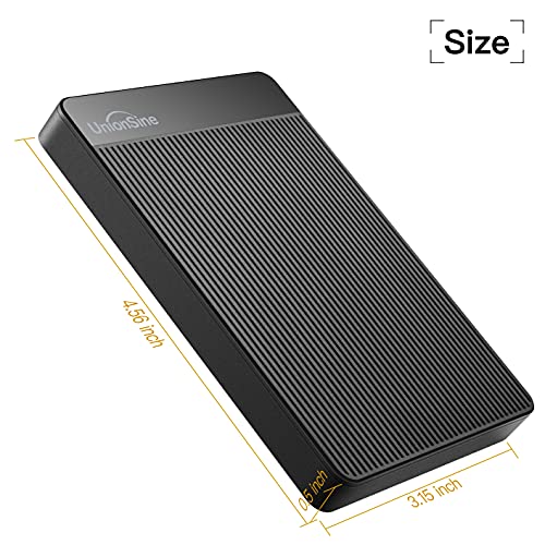 HD Externo Portátil 320GB UnionSine Disco Rígido compatível Mac/Pc/Notebook/PS4 - USB 3.0-HD2510(Preto )