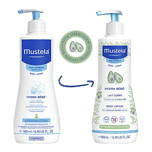 Mustela Bebê Com Abacate Orgânico Hidratante Corporal Infantil 97% De Ingredientes De Origem Natural 500Ml E Criança 500 Ml