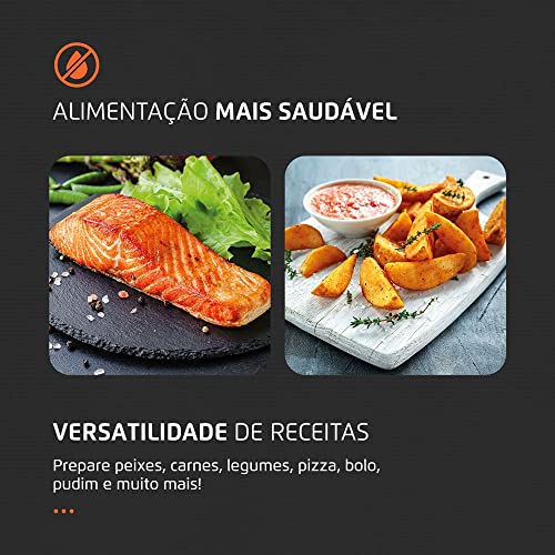 Fritadeira Air Fryer Forno Oven 12 Litros, Mondial, Preto/Inox, 2000W, 110V - AFO-12L-BI