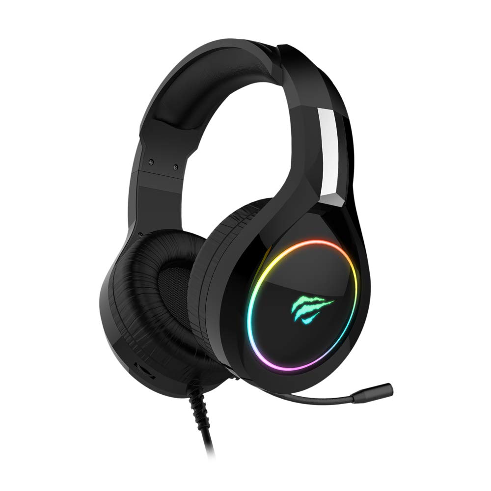 Havit HV-H2232d - Fone de Ouvido, Gamer, Iluminação RGB, com Microfone, Falante de 50mm, Conector 3.5mm