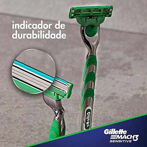 Gillette Aparelho De Barbear Mach3 Sensitive + 9 Cargas