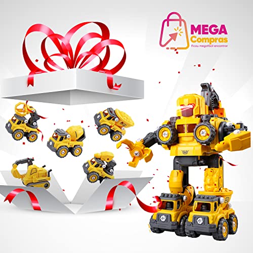 Carrinho Robô 5 Em 1 Monta Desmonta Construbots - Mega Compras