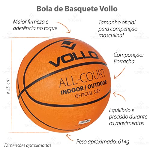 Bola de Basquete Tamanho 7 Vollo Sports