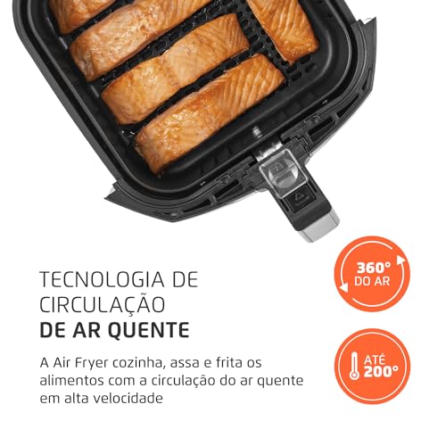 Fritadeira Sem Óleo Air Fryer 4L, Mondial, Preto/Prata, 1500W, 110V - AFN-40-BFS