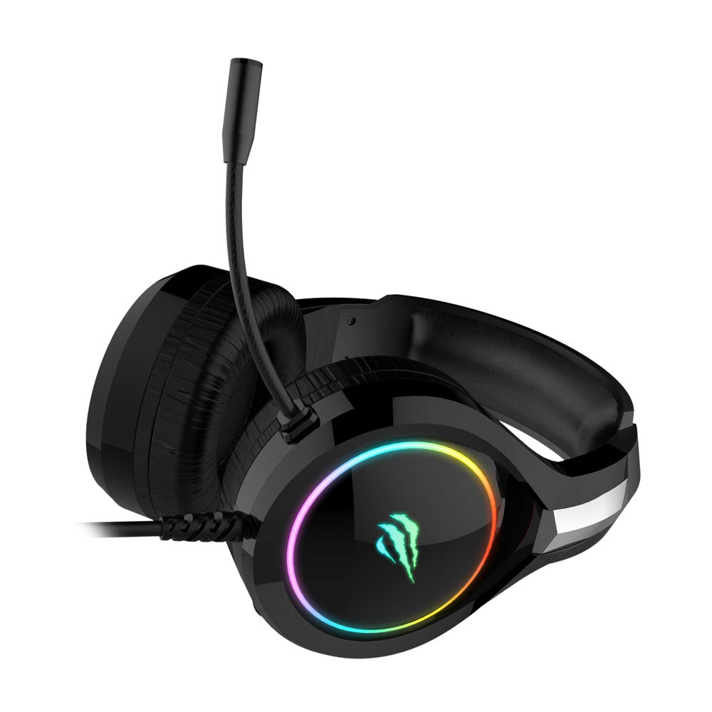 Havit HV-H2232d - Fone de Ouvido, Gamer, Iluminação RGB, com Microfone, Falante de 50mm, Conector 3.5mm