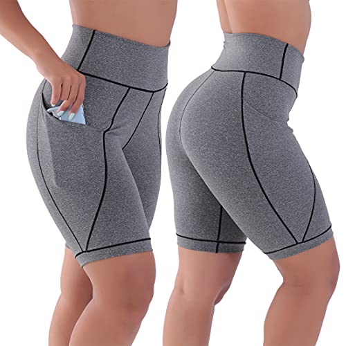 Kit com 02 Bermudas Fitness Bolso Play Click Mais Bonita (G, Preto/Cinza)