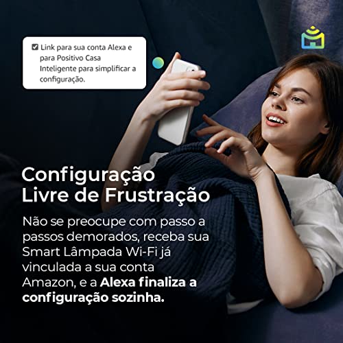 Smart Interruptor Wi-Fi Positivo Casa Inteligente, Configuração Livre de Frustração, 1 Botão Touch, Branco - Compatível apenas com Alexa
