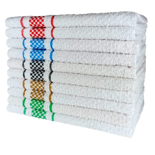 Kit 05 Pano de Prato Atoalhado Para Cozinha Felpudo Premium Gourmet 45x70cm 370g/m² 100% Algodão - Sortido