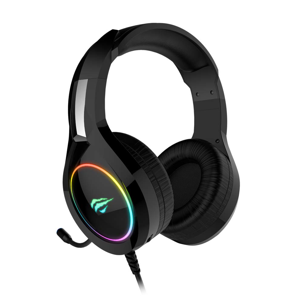 Havit HV-H2232d - Fone de Ouvido, Gamer, Iluminação RGB, com Microfone, Falante de 50mm, Conector 3.5mm