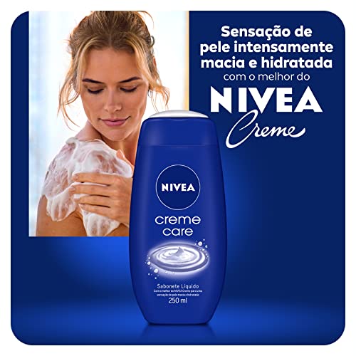 NIVEA Sabonete Líquido Creme Care 250ml - Sensação de pele intensamente hidratada com o melhor do NIVEA Creme, rende mais de 60 banhos