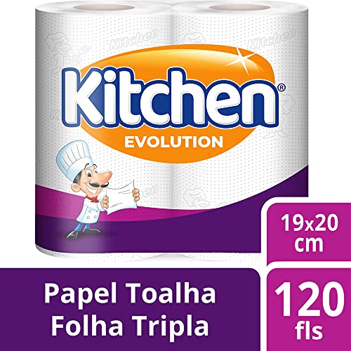 Kitchen Papel Toalha Folha Tripla Total Absorv 120 Folhas