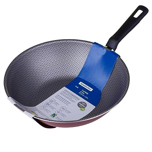 Wok Tramontina Loreto em Alumínio com Revestimento Interno e Externo Antiaderente Starflon Max Vermelho 28 cm 3,6 L