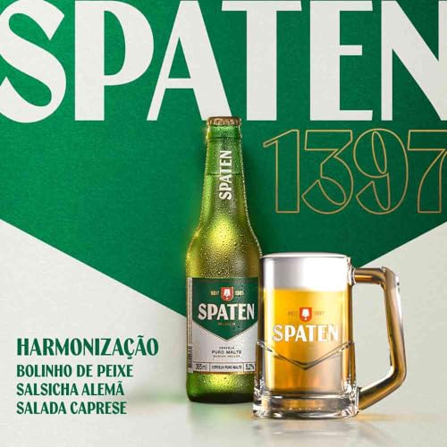 Cerveja Spaten Puro Malte, Long Neck com 355ml Spaten 355