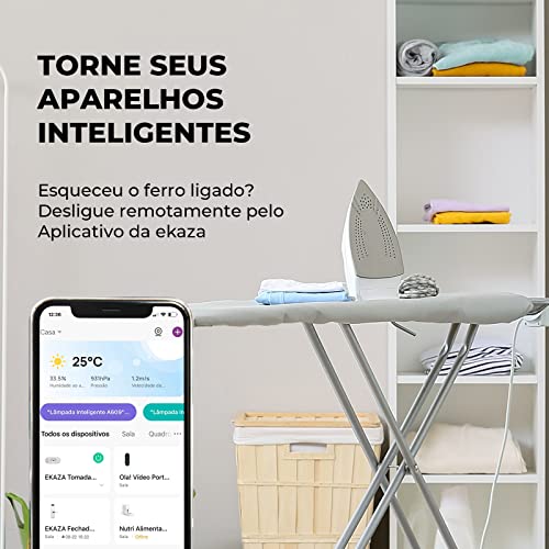 EKAZA TOMADA INTELIGENTE 10A, WI-FI, COMPATIVEL COM GOOGLE ASSISTENTE E ALEXA – T206