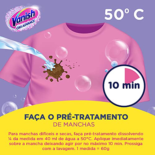 Tira Manchas em Pó Vanish Oxi Advance 870g Refil Econômico para roupas coloridas, Vanish, Rosa