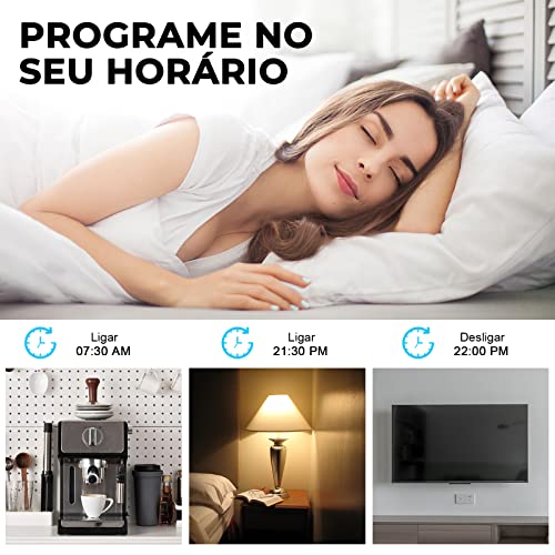 EKAZA TOMADA INTELIGENTE 10A, WI-FI, COMPATIVEL COM GOOGLE ASSISTENTE E ALEXA – T206