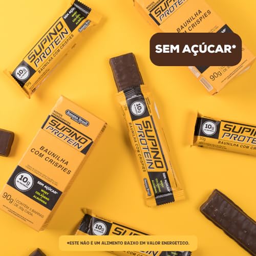 Display Barra de Proteína Supino Protein Baunilha com Crispies - 12 Unidades de 30G