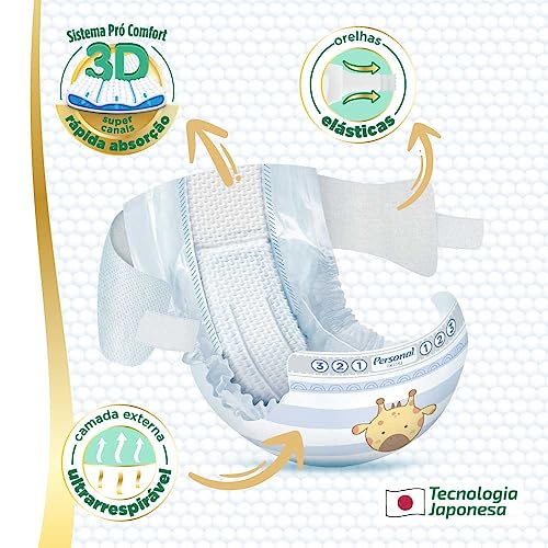 'Fralda Personal Baby Premium Protection M com 34 unidades