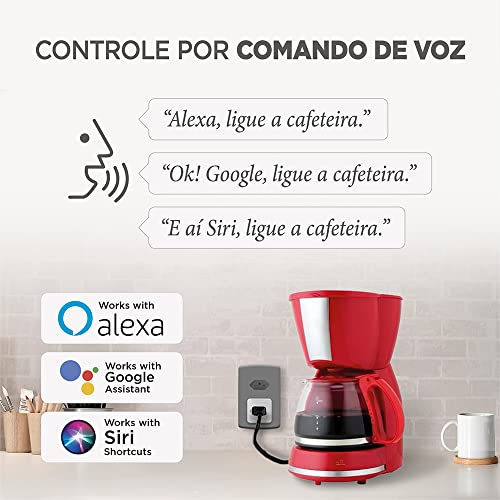 Plug de Tomada Inteligente Bivolt 16A com Conexão WI-FI e Bluetooth Branca - SHPT400 ELG