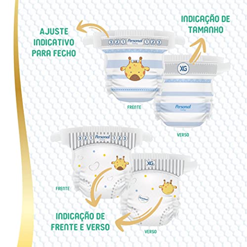 Fralda Baby Premium Protection Extra Grande, 50 Pads, Personal