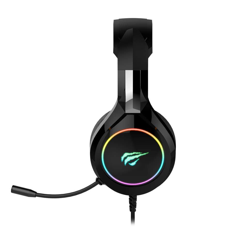 Havit HV-H2232d - Fone de Ouvido, Gamer, Iluminação RGB, com Microfone, Falante de 50mm, Conector 3.5mm