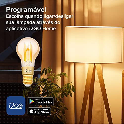Lâmpada Inteligente Smart Lamp I2GO Vintage Wi-Fi LED Filamento I2GO - I2GO Home - Compatível com Alexa