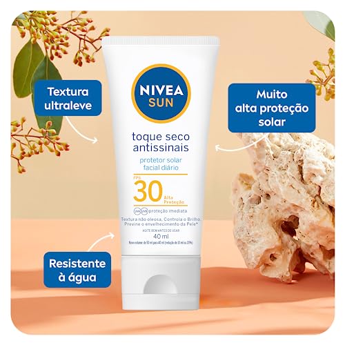 NIVEA SUN Protetor Solar Facial Toque Seco Antissinais FPS30 40ml