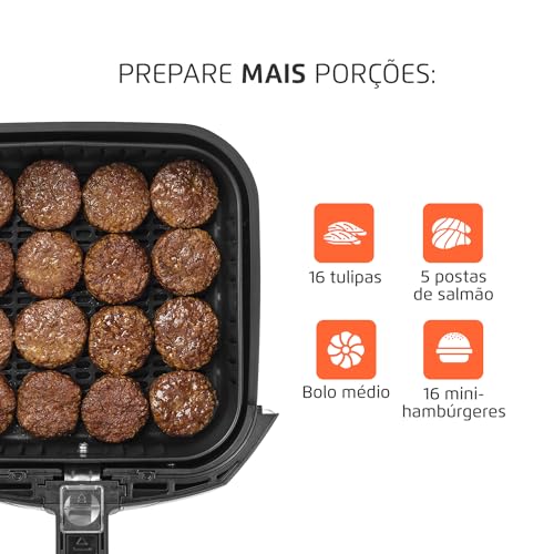 Fritadeira Sem Óleo Air Fryer 4L, Mondial, Preto/Prata, 1500W, 110V - AFN-40-BFS