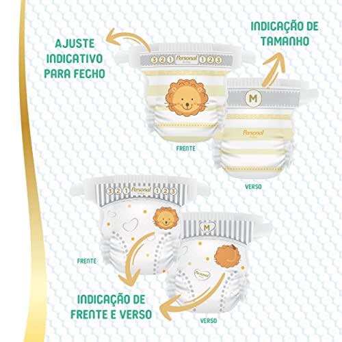 'Fralda Personal Baby Premium Protection M com 34 unidades