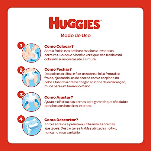 HUGGIES Fralda Supreme Care G - 160 fraldas, Cor: Vermelho