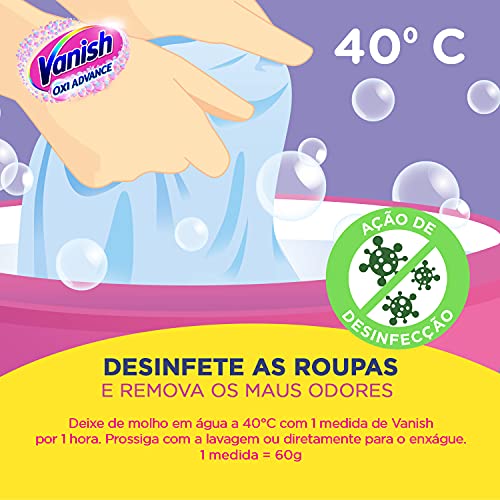 Tira Manchas em Pó Vanish Oxi Advance 870g Refil Econômico para roupas coloridas, Vanish, Rosa