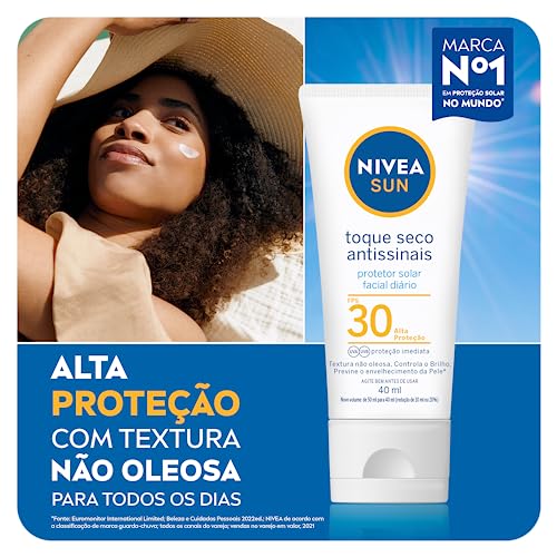 NIVEA SUN Protetor Solar Facial Toque Seco Antissinais FPS30 40ml