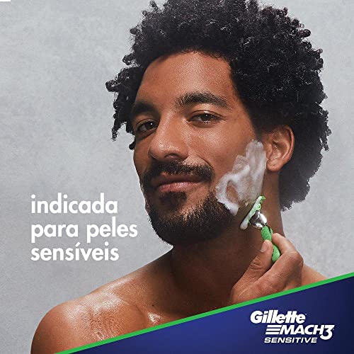 Gillette Aparelho De Barbear Mach3 Sensitive + 9 Cargas