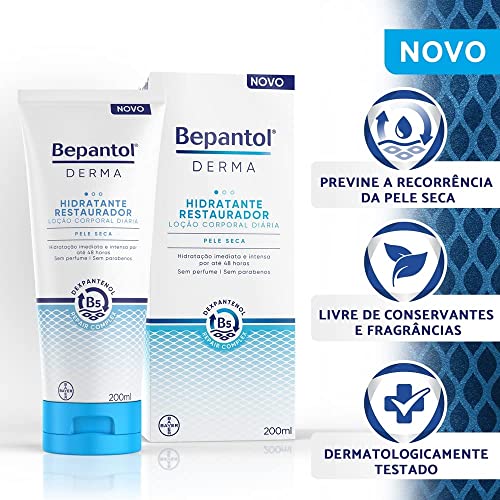 Bepantol Derma Hidratante Corporal, Creme Hidratante Corporal, Uso Diário, Creme Hidratante Restaurador 200ml