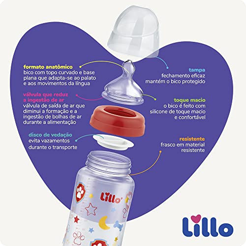 Mamadeira Patrulha Canina Bico Silicone 6m+ Neutra - Lillo