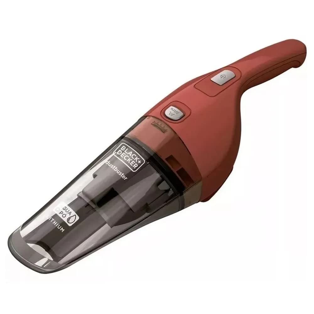 Black Decker Aspirador de Pó e Àgua, Portátil, Vermelho, Modelo APB3600, Bateria de 3,6V