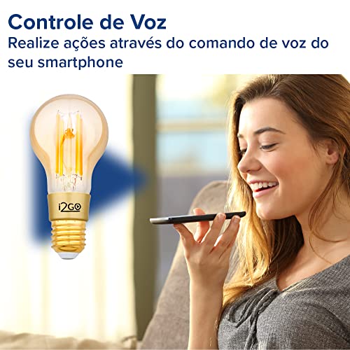 Lâmpada Inteligente Smart Lamp I2GO Vintage Wi-Fi LED Filamento I2GO - I2GO Home - Compatível com Alexa