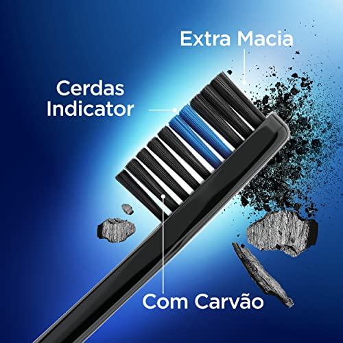 Oral-B, Escova de Dente Indicador Black Charcoal 3 Unidades