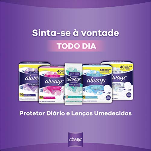Always Protetores Diários Diários Sem Perfume Respirável 80 Unidades